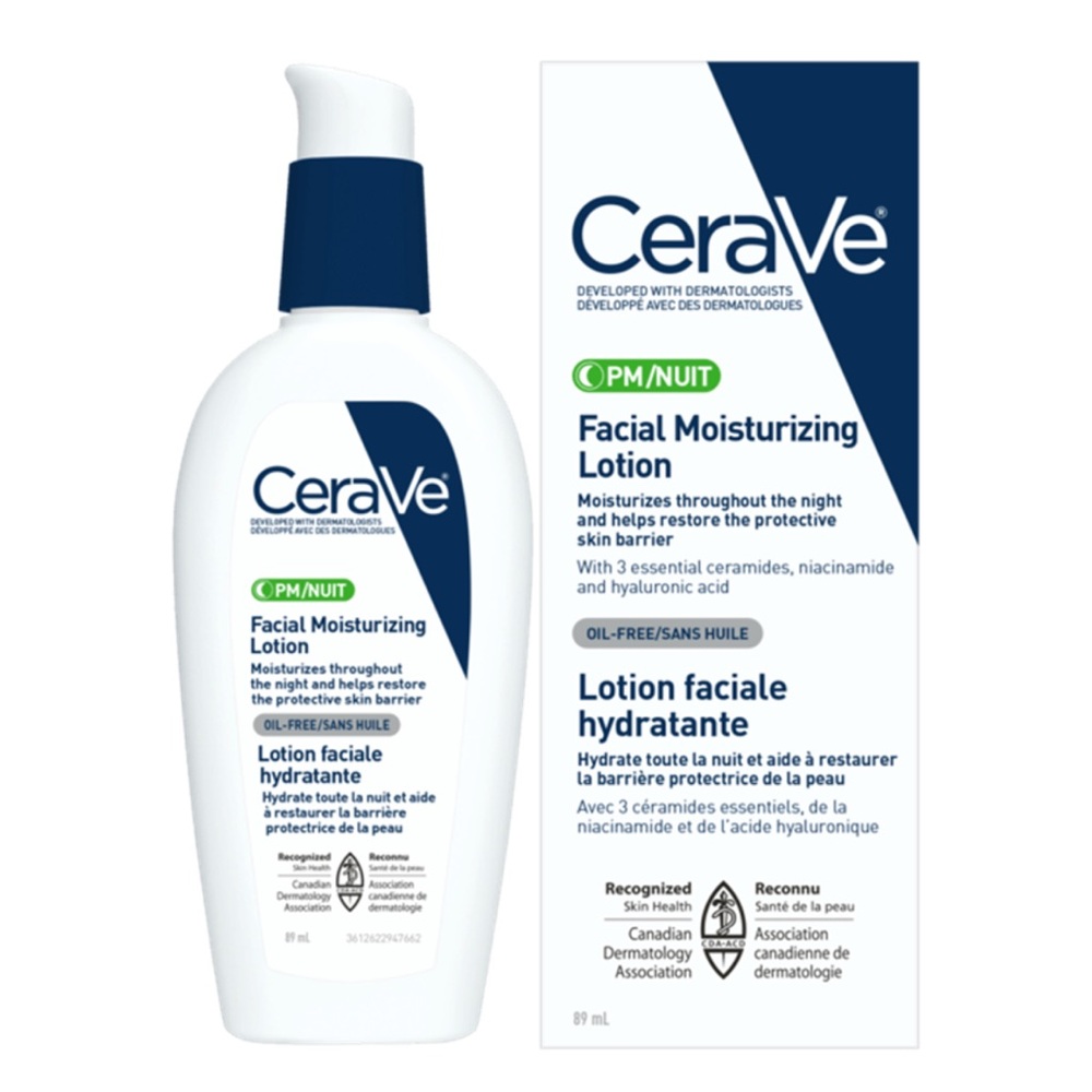 CeraVe PM Facial Moisturizing Lotion
LIGHTWEIGHT, OIL-FREE LOTION